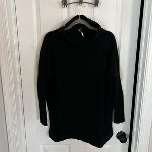 Free People Black Ottoman Slouchy Tunic Sweater